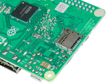 Load image into Gallery viewer, Raspberry Pi 3 Model B+ with 1.4GHz 64-bit quad-core processor, dual-band wireless LAN, Bluetooth 4.2/BLE, faster Ethernet, and Power-over-Ethernet support