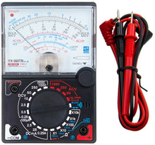 Load image into Gallery viewer, Analog Multimeter with LED Indicator & Buzzer for Continuity Test - Includes Test Leads (YX-360TRE-L-B)