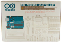Load image into Gallery viewer, Official Arduino Starter Kit - Includes Arduino Uno R3, 170 Page Book (English), and Components to Build 15 Different Projects (K000007)