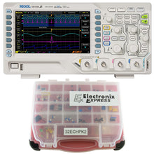 Load image into Gallery viewer, Rigol DS1054Z Digital Oscilloscope (50 Mhz, 4 Channel, 1GS/S Sampling Rate) & Electronic Components Hobby Pak
