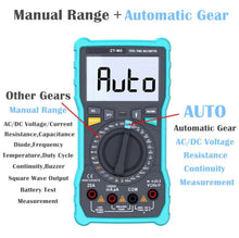 Load image into Gallery viewer, ZT-M0 True-RMS Digital Multimeter Auto and Manual with Analog Bar Graph AC/DC Voltage Ammeter Current Ohm