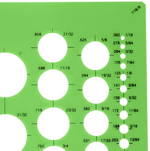 Load image into Gallery viewer, Westcott Small Circles Template - Diameters ranging from 1/16" to 1" (T-800)