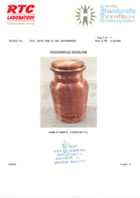 Load image into Gallery viewer, 30 Ounce Pure Copper Drinking Vessel in Elegant Gift Box, Hammered Water Bottle with Screw-On Cap, Ayurvedic Benefits