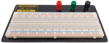 Load image into Gallery viewer, Premium 830 Contact Point Solderless Breadboard with 70 Piece Jumper Wire Set, 3 Binding Posts, Metal Backplate (7.2" x 3.8")