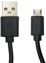 Load image into Gallery viewer, 1.5 Foot Black USB-A to Micro USB-B 2.0 Cable - 5-Pin, 28/28AWG