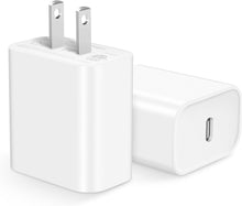 Load image into Gallery viewer, USB C Charger Block 20W, Type C Wall Charger, Power Adapter Brick Fast Charger for Phone 16/16 Pro/15/14, Galaxy, Pixel, AirPods