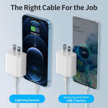 Load image into Gallery viewer, USB C Charger Block 20W, Type C Wall Charger, Power Adapter Brick Fast Charger for Phone 16/16 Pro/15/14, Galaxy, Pixel, AirPods