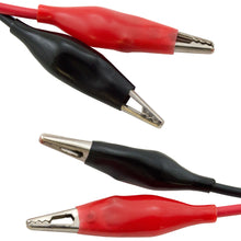 Load image into Gallery viewer, Alligator Clip to Alligator Clip Test Lead Set, Includes 1 Red and 1 Black Lead, 20 Inch Length