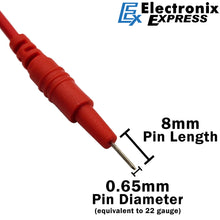 Load image into Gallery viewer, 24-inch Alligator Clip to Breadboard Pin Lead Set, Includes 1 Red and 1 Black Cable