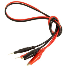 Load image into Gallery viewer, 24-inch Alligator Clip to Breadboard Pin Lead Set, Includes 1 Red and 1 Black Cable