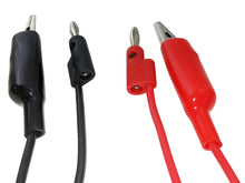 Load image into Gallery viewer, 24-inch Banana to Large Alligator Clip Test Lead Set, Includes 1 Red and 1 Black