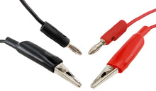 Load image into Gallery viewer, 24-inch Banana to Large Alligator Clip Test Lead Set, Includes 1 Red and 1 Black