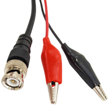 Load image into Gallery viewer, BNC to Red and Black Alligator Clips Test Lead, 60" Long Coax and 16" Long Connecting Leads