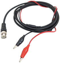 Load image into Gallery viewer, BNC to Red and Black Alligator Clips Test Lead, 60" Long Coax and 16" Long Connecting Leads