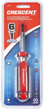 Load image into Gallery viewer, Crescent 6-in-1 Interchangeable Bit Screwdriver, Red Handle (CS61N)