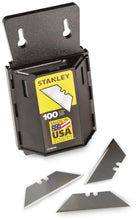 Load image into Gallery viewer, Stanley 100-Pack 1992 Heavy Duty Replacement Utility Blades with Dispenser (11-921A)