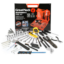 Load image into Gallery viewer, GreatNeck 125 Piece Marine Tool Set, Versatile Boat Tool Kit, Water Resistant Marine Tool Kit Case, Emergency Marine Tool Kit For Boats, Chrome Plated (MS125)