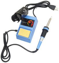 Load image into Gallery viewer, Temperature Adjustable Soldering Station, 302°F to 896°F Range, Includes Iron with Conical Tip and Tip Cleaning Sponge
