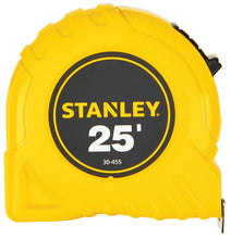 Load image into Gallery viewer, Stanley 25 Foot Tape Measure, 1" Width, Tru-Zero End Hook (30-455)