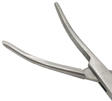 Load image into Gallery viewer, 7" Curved Nose Hemostat Clamp with Serrated Jaws