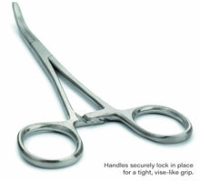 Load image into Gallery viewer, 7" Curved Nose Hemostat Clamp with Serrated Jaws