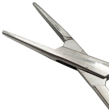 Load image into Gallery viewer, 5" Straight Nose Hemostat Clamp with Serrated Jaws