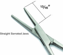 Load image into Gallery viewer, 5" Straight Nose Hemostat Clamp with Serrated Jaws