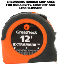 Load image into Gallery viewer, GreatNeck 12 Ft. x 5/8 Inch ExtraMark Tape Measure (95007)