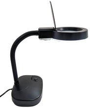 Load image into Gallery viewer, Tabletop Magnifying Light with 12" Flexible Neck, 4X and 8X Magnification, 11W Fluorescent Lamp