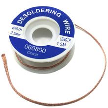 Load image into Gallery viewer, 3 Pack Desoldering Wick, 2.5mm Width, 5' Length for Solder Removal