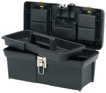 Load image into Gallery viewer, Stanley 16-inch Tool Box with Tray, Collapsible Handle, Pad Lock Eye (Padlock not included)