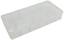 Load image into Gallery viewer, Clear Component Storage Box with Lid, Removable Dividers, 2 to 12 Divisions, 10" x 4⅞" x 1⅝"