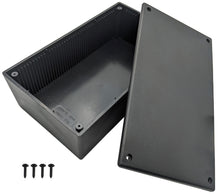 Load image into Gallery viewer, Black Plastic Enclosure Project Box with Lid and Screws, 7.5" x 4.25" x 2.25"