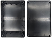 Load image into Gallery viewer, Black Plastic Enclosure Project Box with Lid and Screws, 5.89" x 3.89" x 2.36"