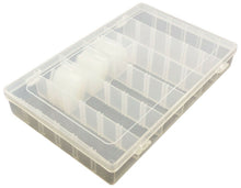 Load image into Gallery viewer, 4 Pack Component Storage Box, Each Includes 14 Removable Dividers for 6 to 36 Slots, 10.8" x 6.9" x 1.8", Flexible Polypropylene