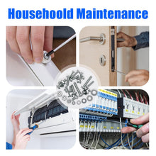 Load image into Gallery viewer, 1110 Piece Nuts and Bolts Assortment Kit, Stainless Steel, Assorted Screws, Nuts, Bolts and Washers (#4-40, #6-32, #8-32, #10-24)