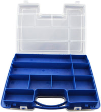 Load image into Gallery viewer, Portable Hobby Storage Box with Latching Lid and Handle, 14 Compartments, 11.6" x 8.7" x 2.8"