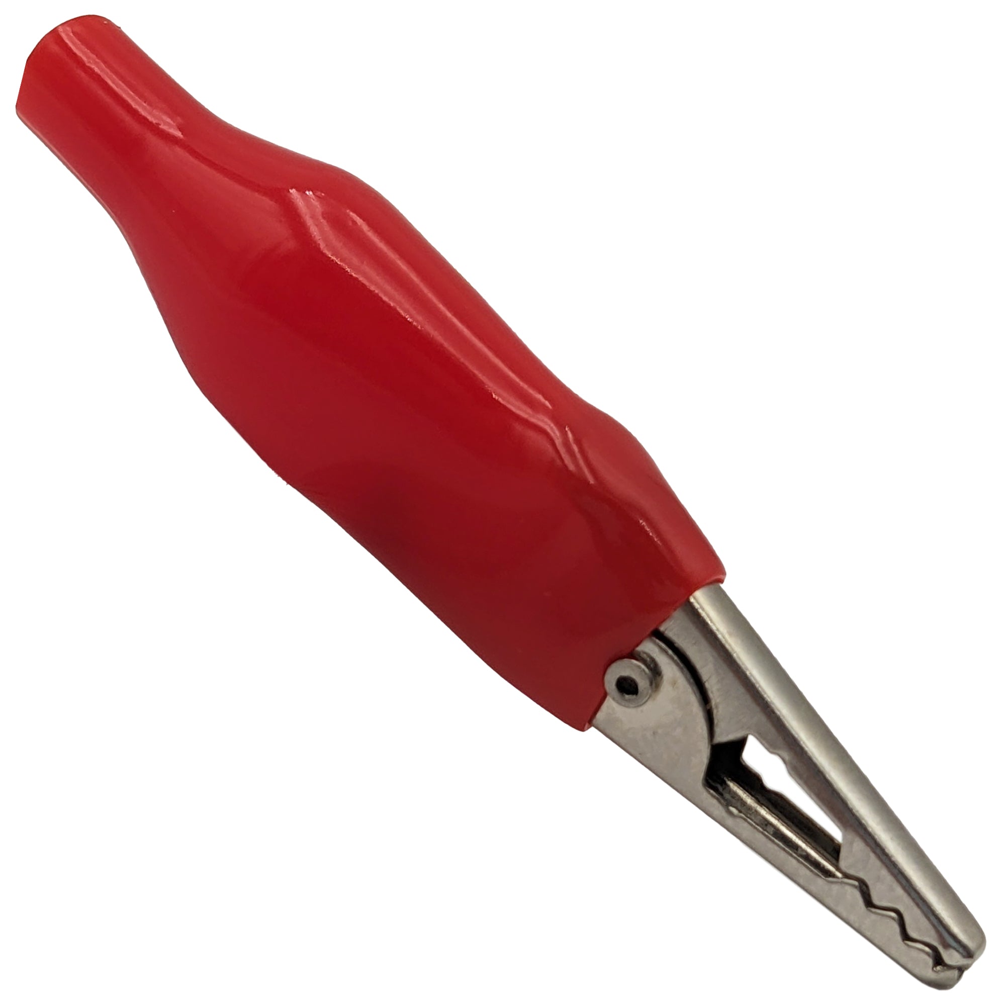 Small Alligator Clip With Red Insulator 1 Length Equal To 30 Clip small-alligator-clip-with-red-insulator-1-length-equal-to-30-clip
