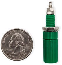 Load image into Gallery viewer, 2 Pack Green 5-Way Binding Posts, Insulated, Accepts Banana Plug or Spade Lug