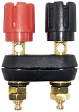 Load image into Gallery viewer, Gold Insulated Dual Binding Post with 4mm Banana Plug Jacks 2-Way, Black and Red Terminals for Audio or as Test Lead Connector
