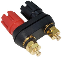 Load image into Gallery viewer, Gold Insulated Dual Binding Post with 4mm Banana Plug Jacks 2-Way, Black and Red Terminals for Audio or as Test Lead Connector