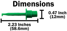 Load image into Gallery viewer, Green Spring-Loaded Mini Hook for Building Test Leads