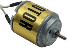 Load image into Gallery viewer, DC Motor for Solar Panel with 3 Foot Clip-on Wire Leads, 1V / 400mA Output, 2mm Diameter Shaft