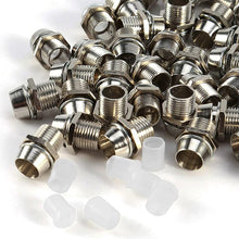 Load image into Gallery viewer, 50 Pack Panel Mount 5mm LED Holder, Bezel Holder for Mount Panel Display Socket Base, Silver Color, Thread Mount Hole Size 8mm