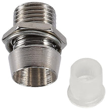 Load image into Gallery viewer, Panel Mount 5mm LED Holder, Bezel Holder for Mount Panel Display Socket Base, Silver Color, Thread Mount Hole Size 8mm