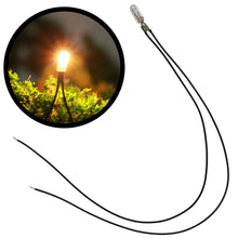 Load image into Gallery viewer, Warm White 4mm 12V 70mA Bulb with Wire Leads