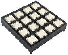 Load image into Gallery viewer, 16 Button (4 x 4 Matrix) Keypad Switch with Blank White Keys, Tactile Feedback, Common Bus Output, Non-Illuminated, 0.01A @ 24VDC (83BC1-001)