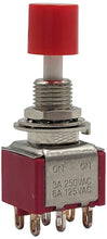 Load image into Gallery viewer, DPDT Alternate Action Pushbutton Switch, On-On, Solder Lug Termination