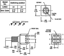 Load image into Gallery viewer, DPDT Alternate Action Pushbutton Switch, On-On, Solder Lug Termination