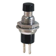 Load image into Gallery viewer, 10 Pack Normally Closed Momentary Switch, Round Black Button, 2-Pin Solder Lug, Panel Mount